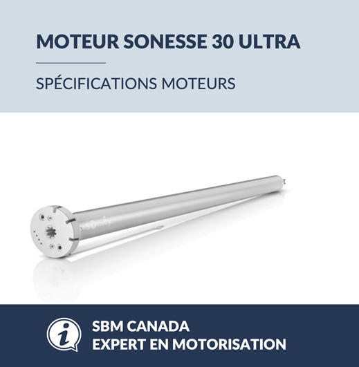 MOTEUR SOMFY SONESSE 30 (DC) RTS ULTRA RECHARGEABLE